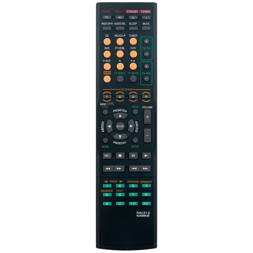 RAV312 WJ40940EX Remote Control Replacement for Yamaha AV Receiver