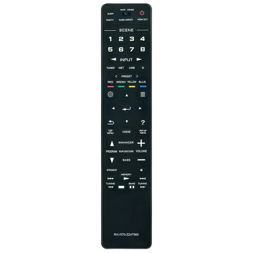 RAV570 ZZ47560 Remote Control Replacement for Yamaha AV Receiver RX-V685BL