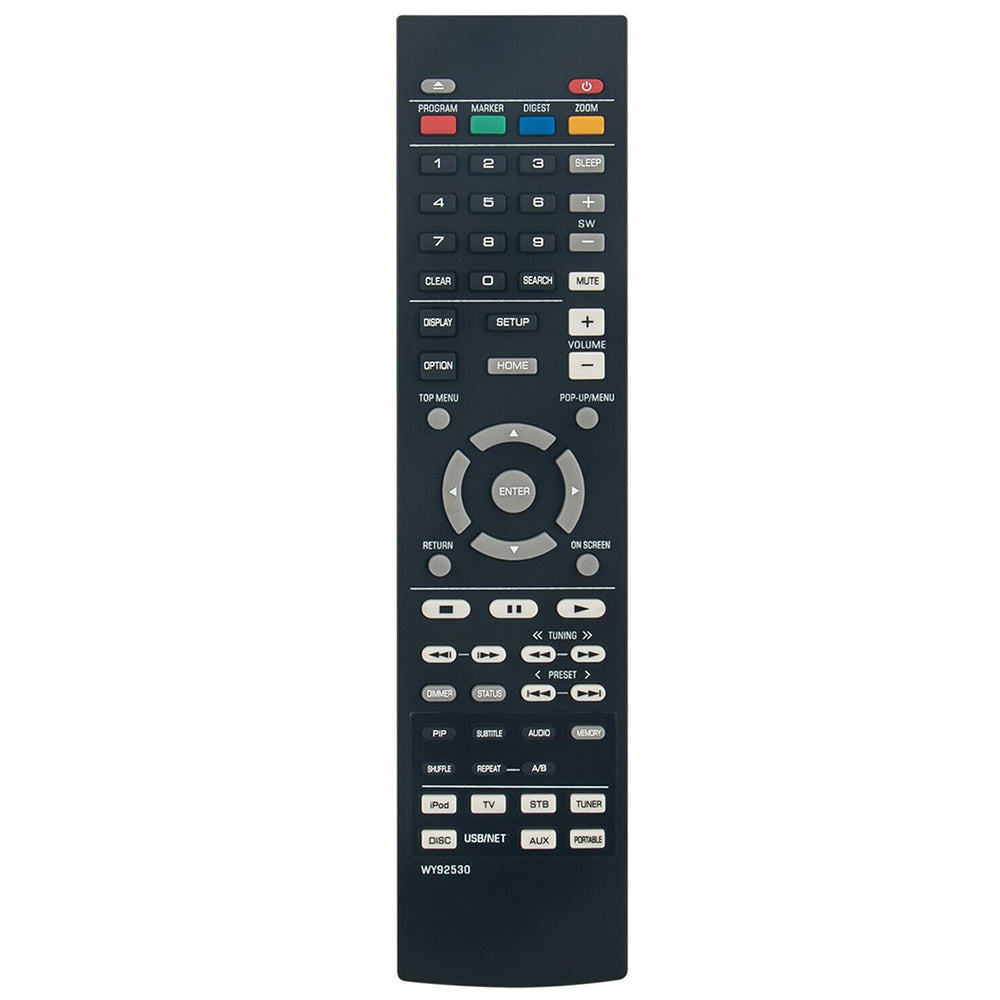 WY92530 Remote Control Replacement for Yamaha Audio Video BRX-610 BRX-610BL