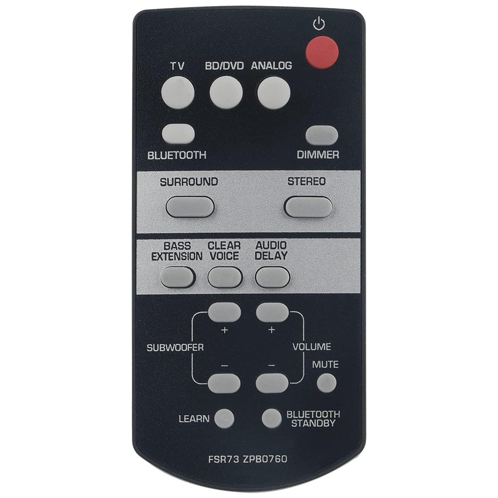 FSR73 ZP80760 Remote Control Replacement for Yamaha SoundBar Speaker System