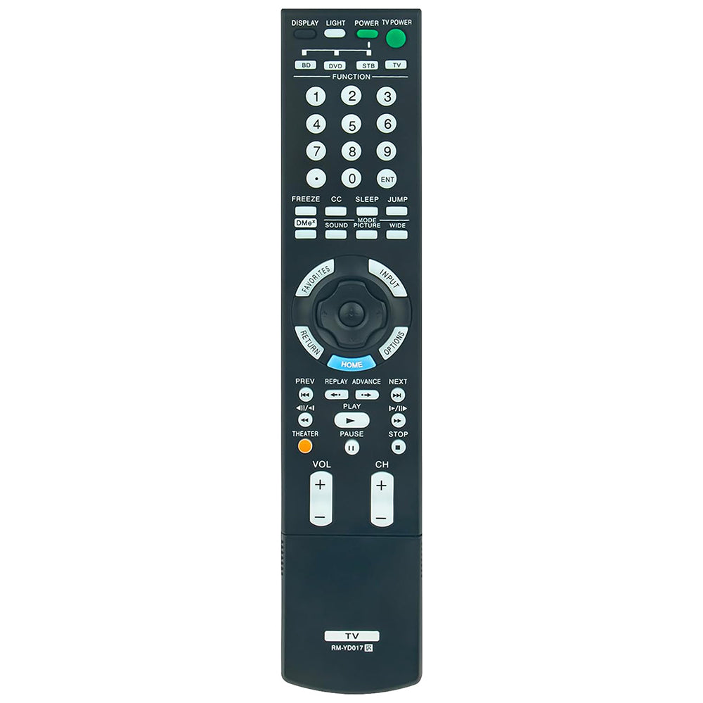 RM-YD017 Remote Control Replacement for Sony TV KDL-52WL130