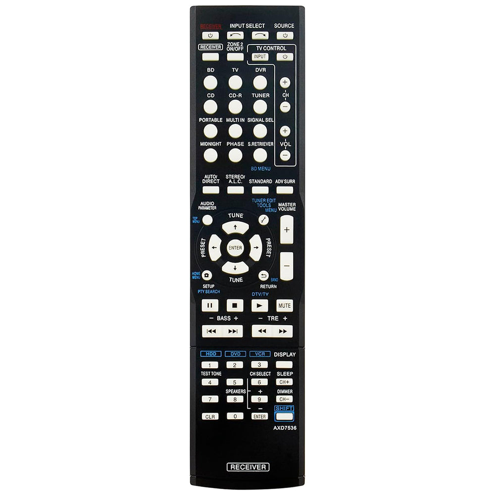 AXD7536 Remote Control Replacement for Pioneer AV Receiver VSX-522-K VSX-520