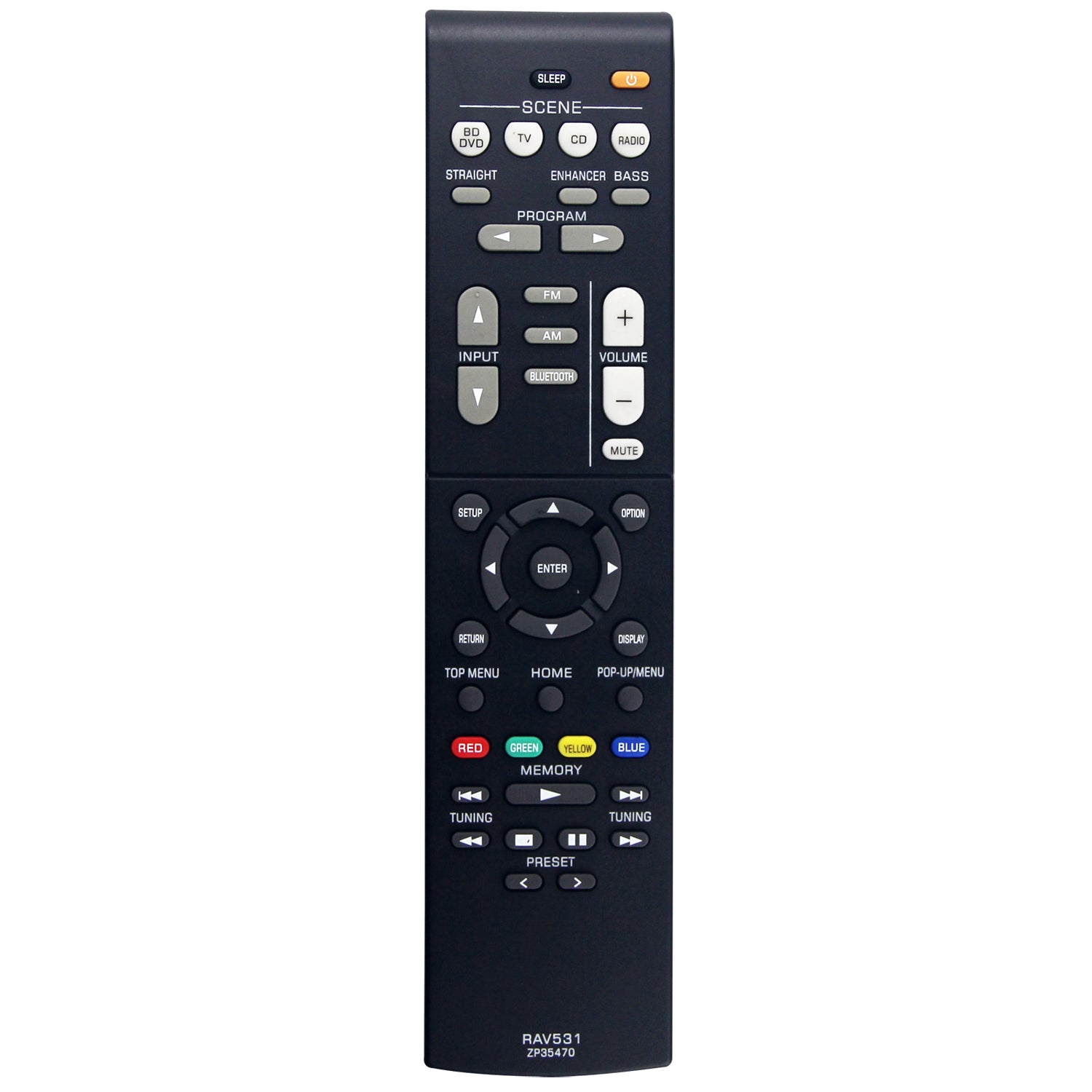 RAV531 ZP35470 Remote Control Replacement for Yamaha AV Receiver