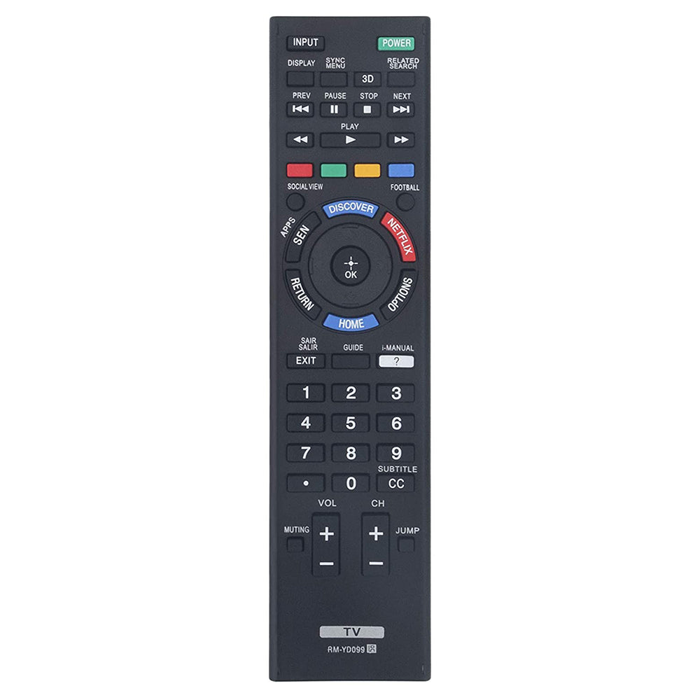 RM-YD099 Remote Replacement for Sony TV KDL-42W805B XBR-49X855B