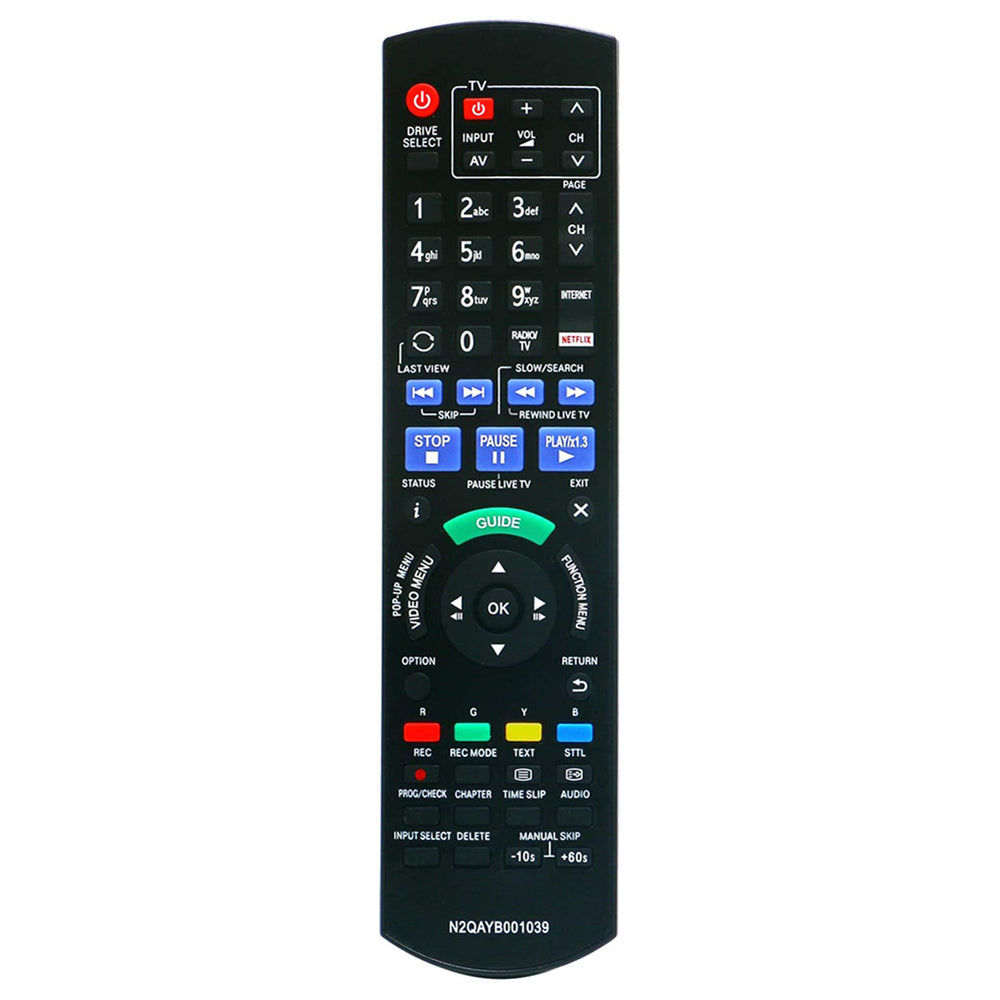 N2QAYB001039 Remote Replacement for Panasonic Blu-Ray Disc Recorder