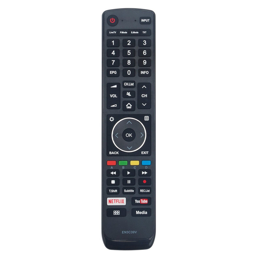 EN3C39V Remote Control Replacement For VU LCD LED Smart TV
