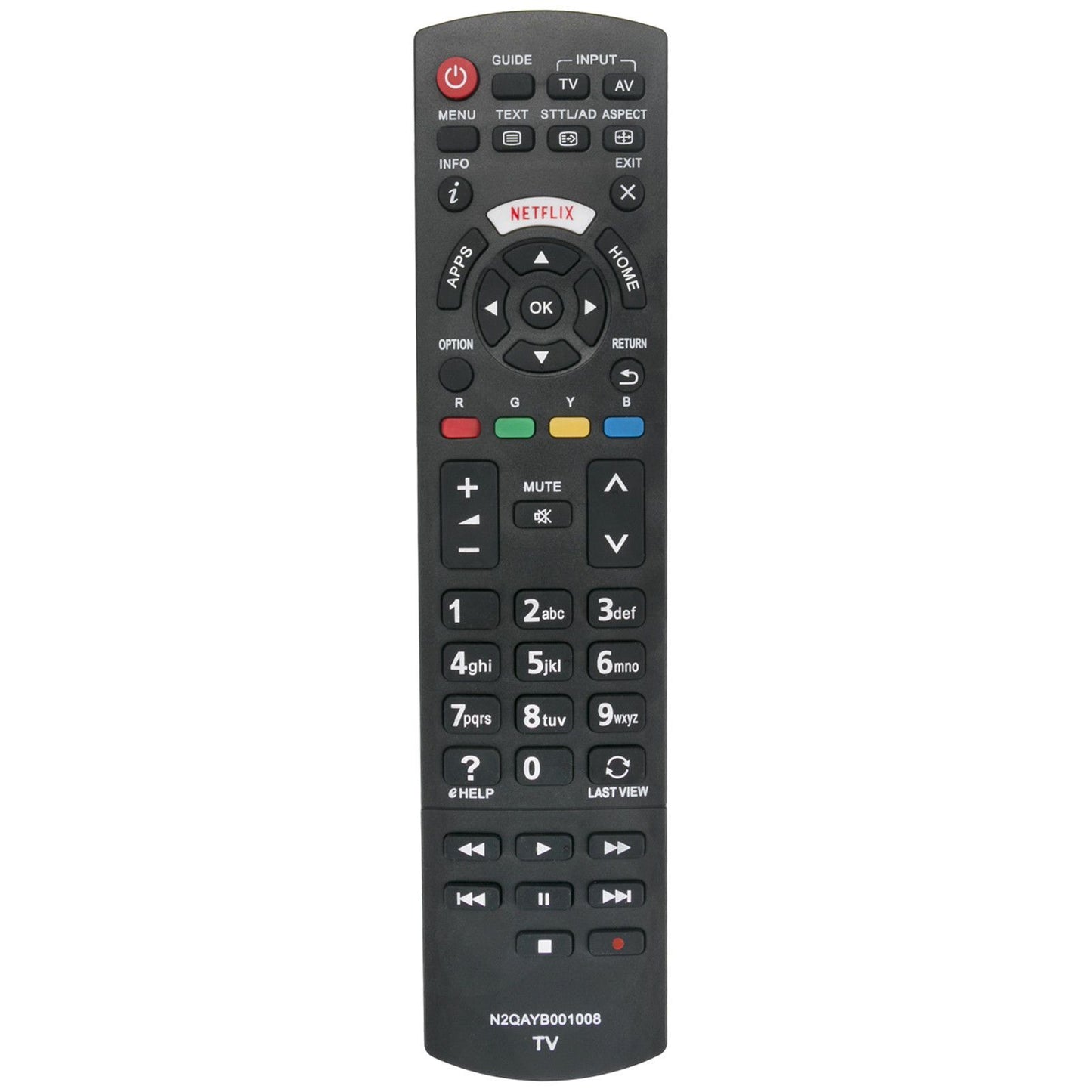 N2QAYB001008 Remote Replacement for Panasonic Plasma TV TH-55CS650Z TH-40DS610U Netflix