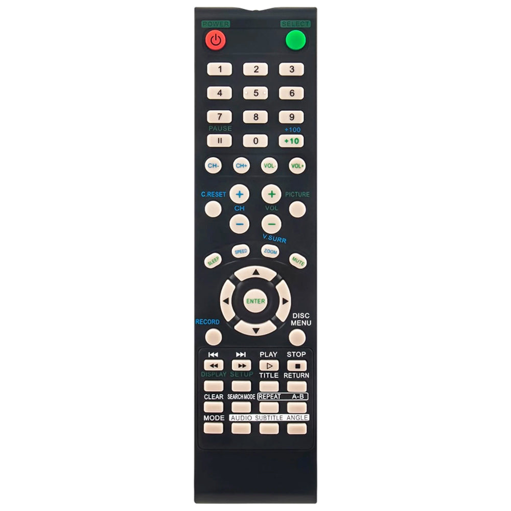 N9278UD NE222UD Remote Control Replacement for Emerson Magnavox Sylvania VCR Combo