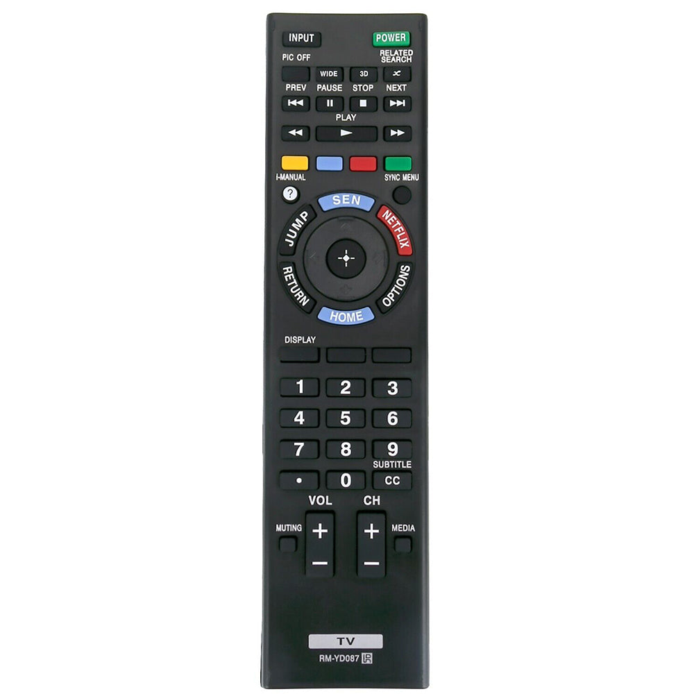 RM-YD087 Remote Control Replacement for Sony LCD TV KDL-47W802A