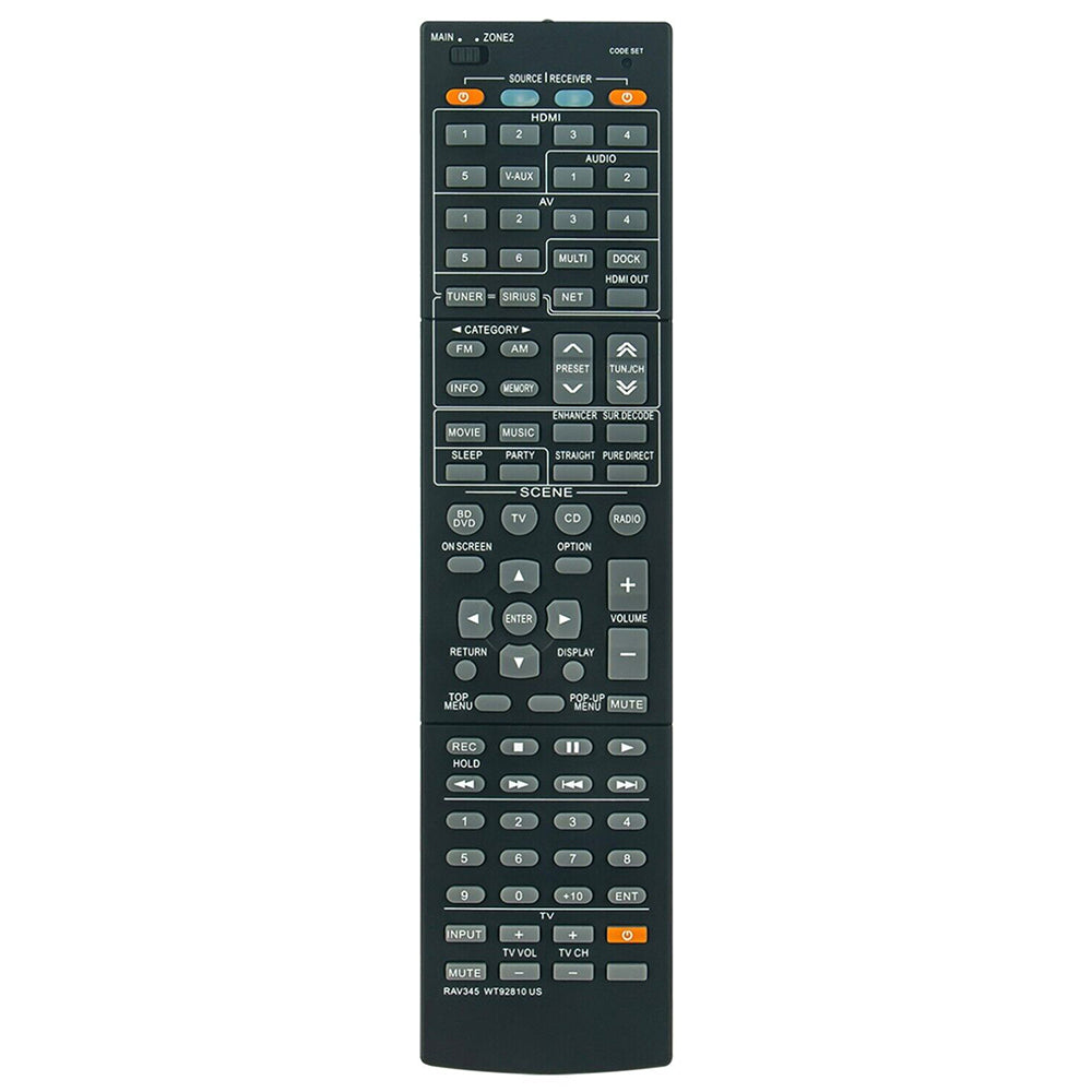 RAV345 WT92810 US Remote Control Replacement for Yamaha AV Receiver RX-V867