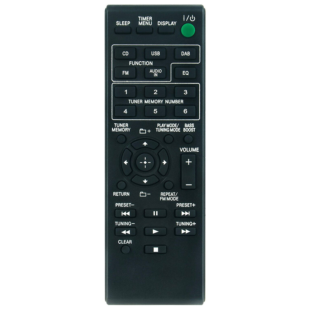 RM-AMU179 Remote Control Replacement for Sony System Audio CMT-S20B