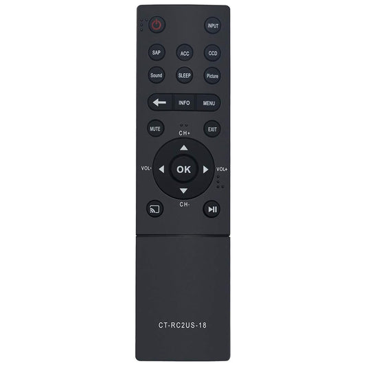 CT-RC2US-18 Remote Control Replacement for Toshiba Smart LED TV HDTV 55L421U