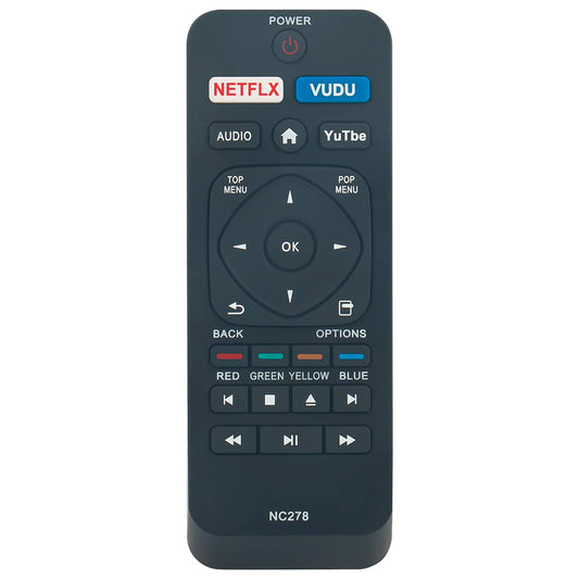 NC278 NC278UL Remote Control Replacement for Philips Blu-ray DVD Player