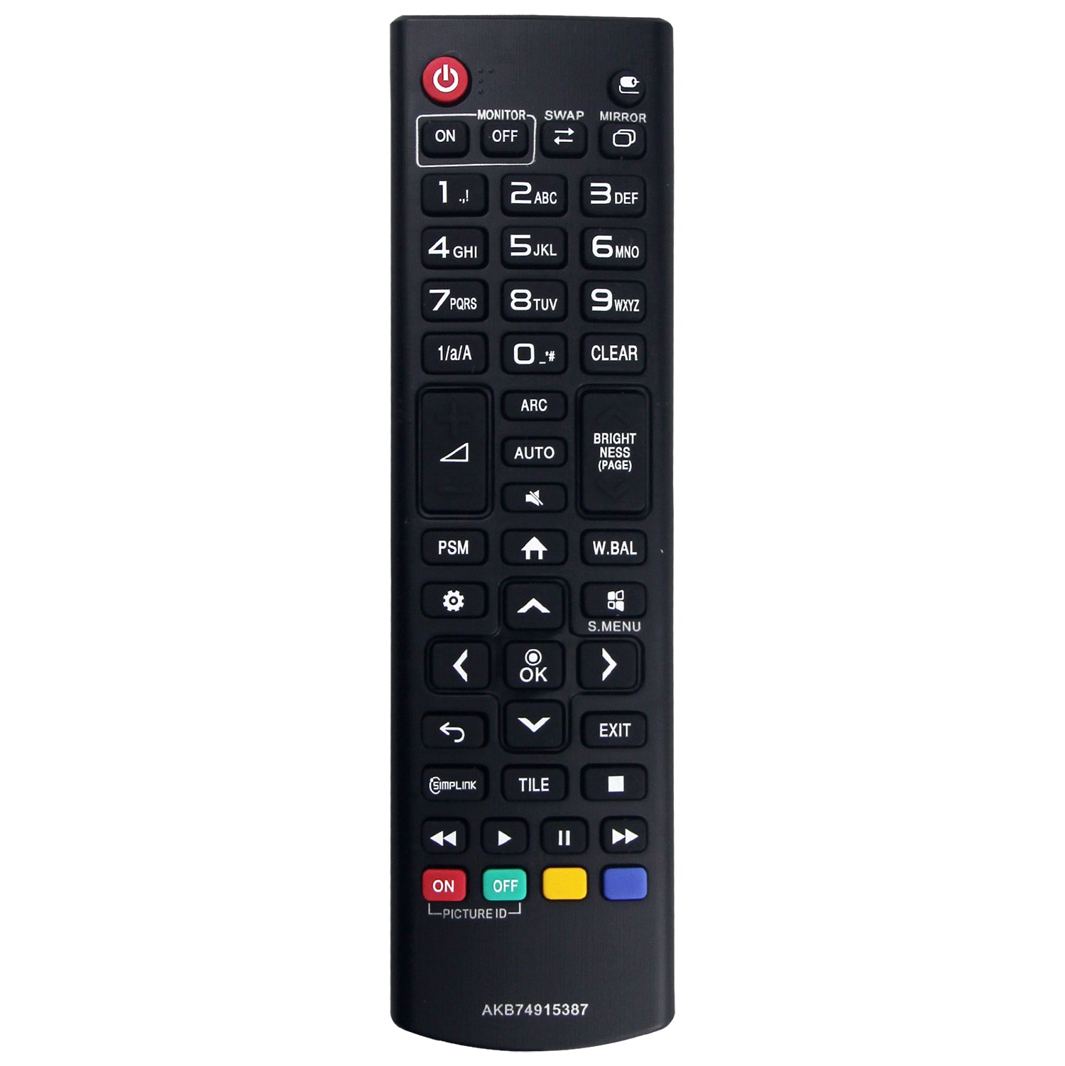 AKB74915387 Remote Control Replacement for Smart TV 7IN5400 42PN450B