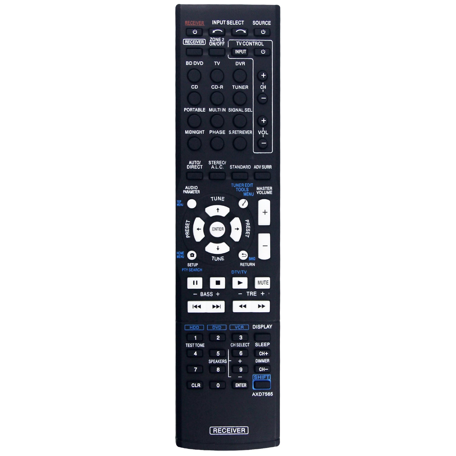 AXD7565 Remote Control Replacement for Pioneer Home Theater VSX-324-K