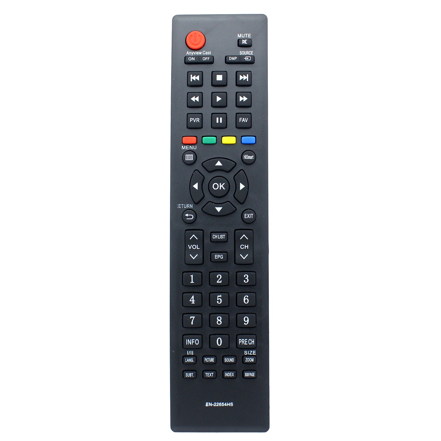 EN-22654HS EN22654HS Remote Replacement for Hisense Full HD Smart TV