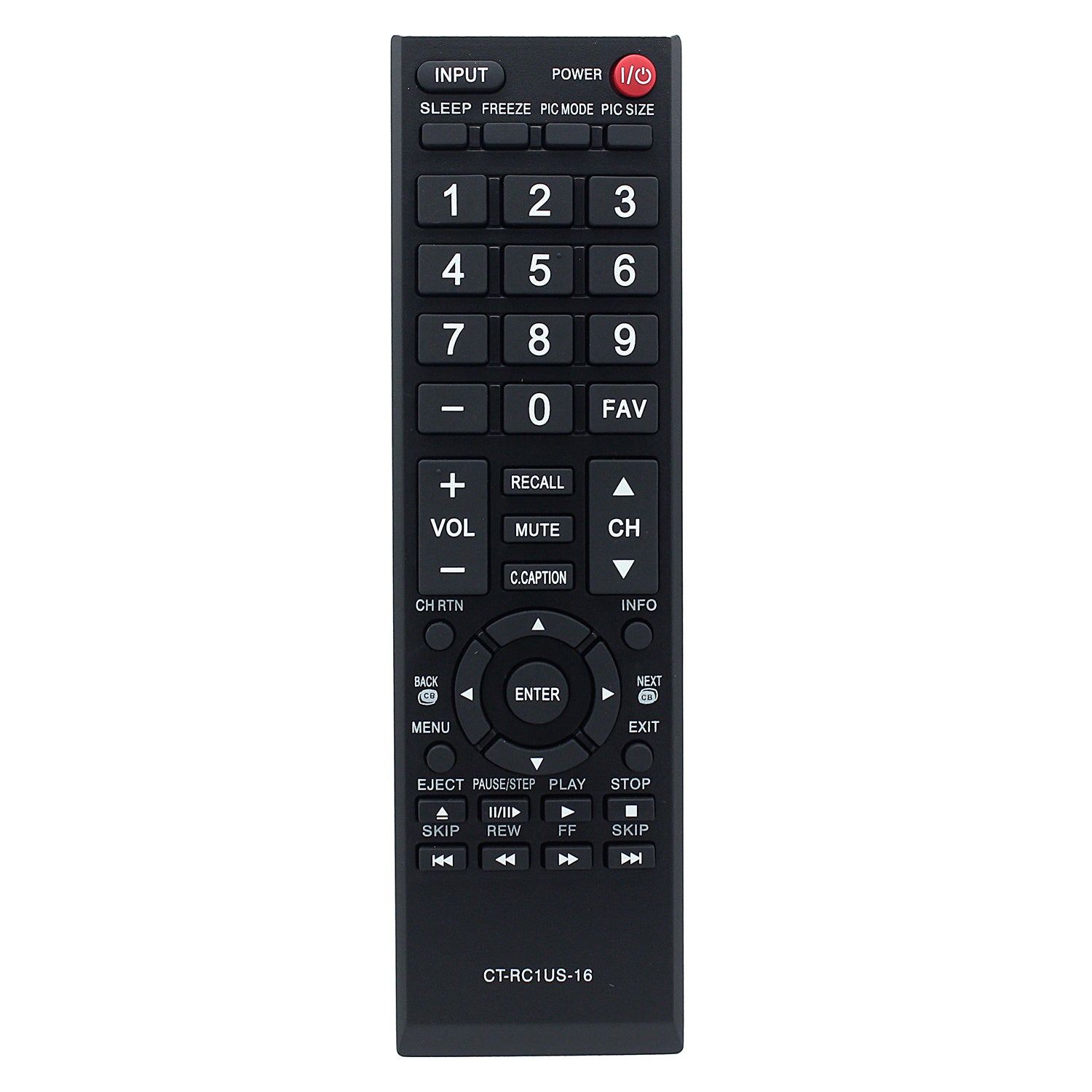 CT-RC1US-16 Remote Control Replacement for Toshiba TV 43L420U 49L310U