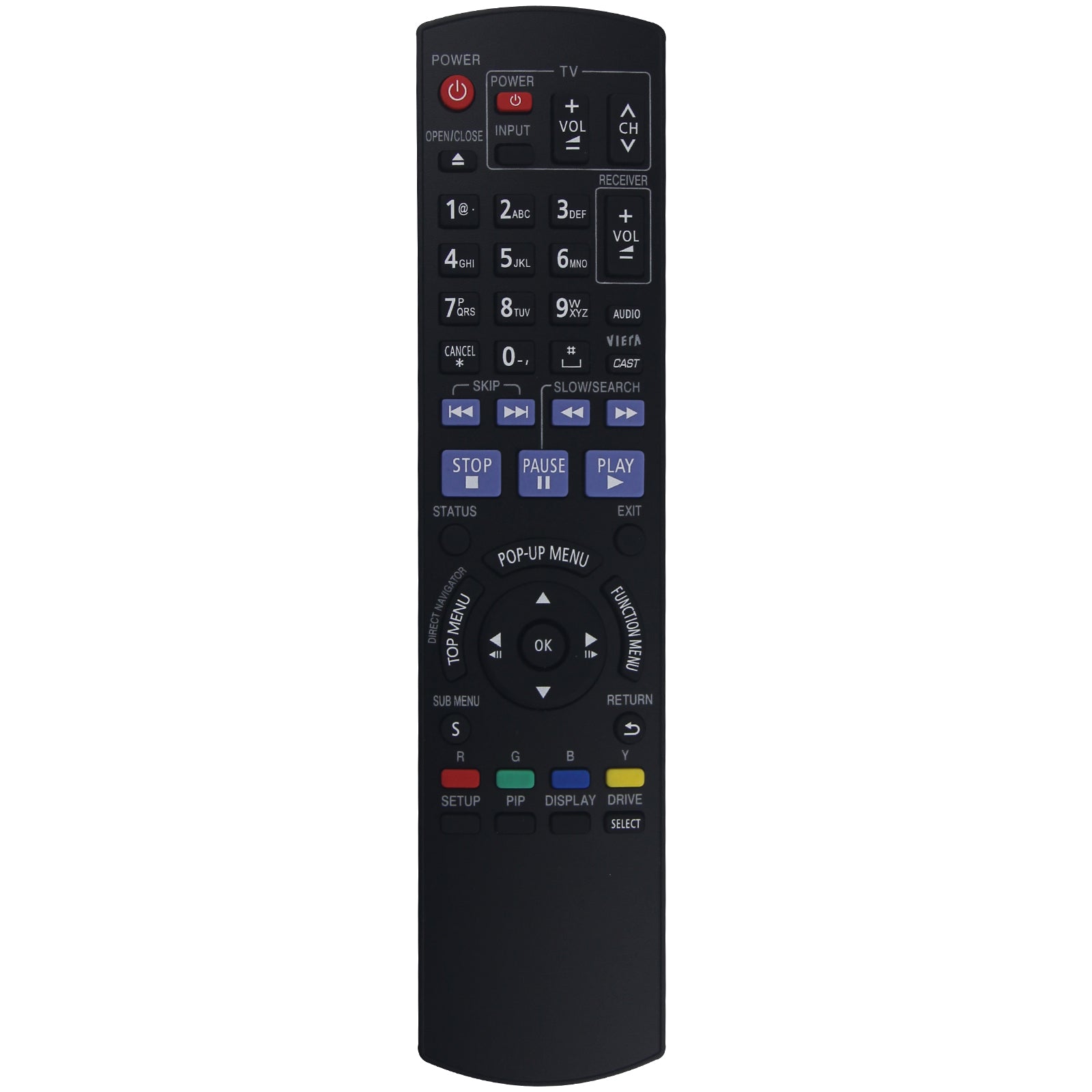 N2QAYB000508 Remote Replacement for Panasonic DVD Blu-Ray BD Player DMP-BD60