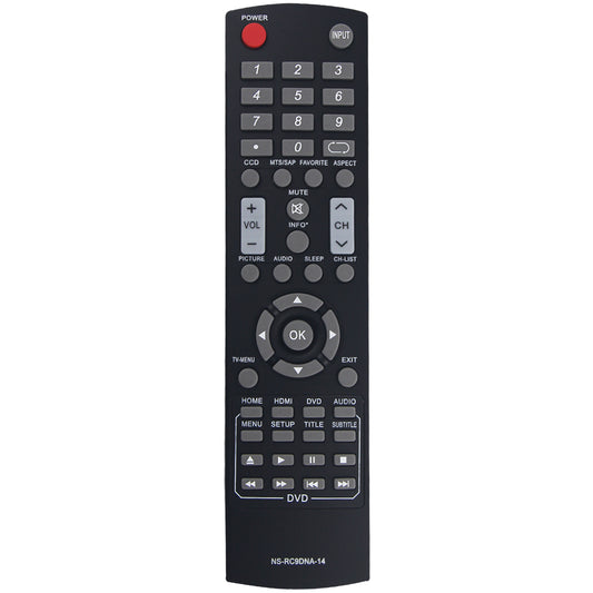 NS-RC9DNA-14 Remote Control Replacement for  for Insignia LED TV DVD