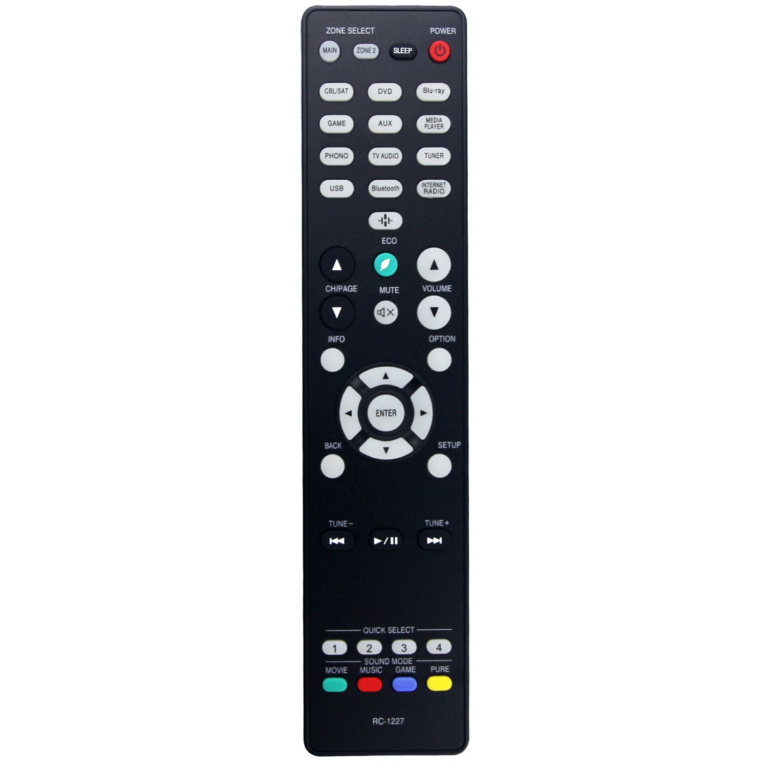 RC-1227 Remote Control Replacement for Denon AV System AVR-X1500H AVR-X1600H