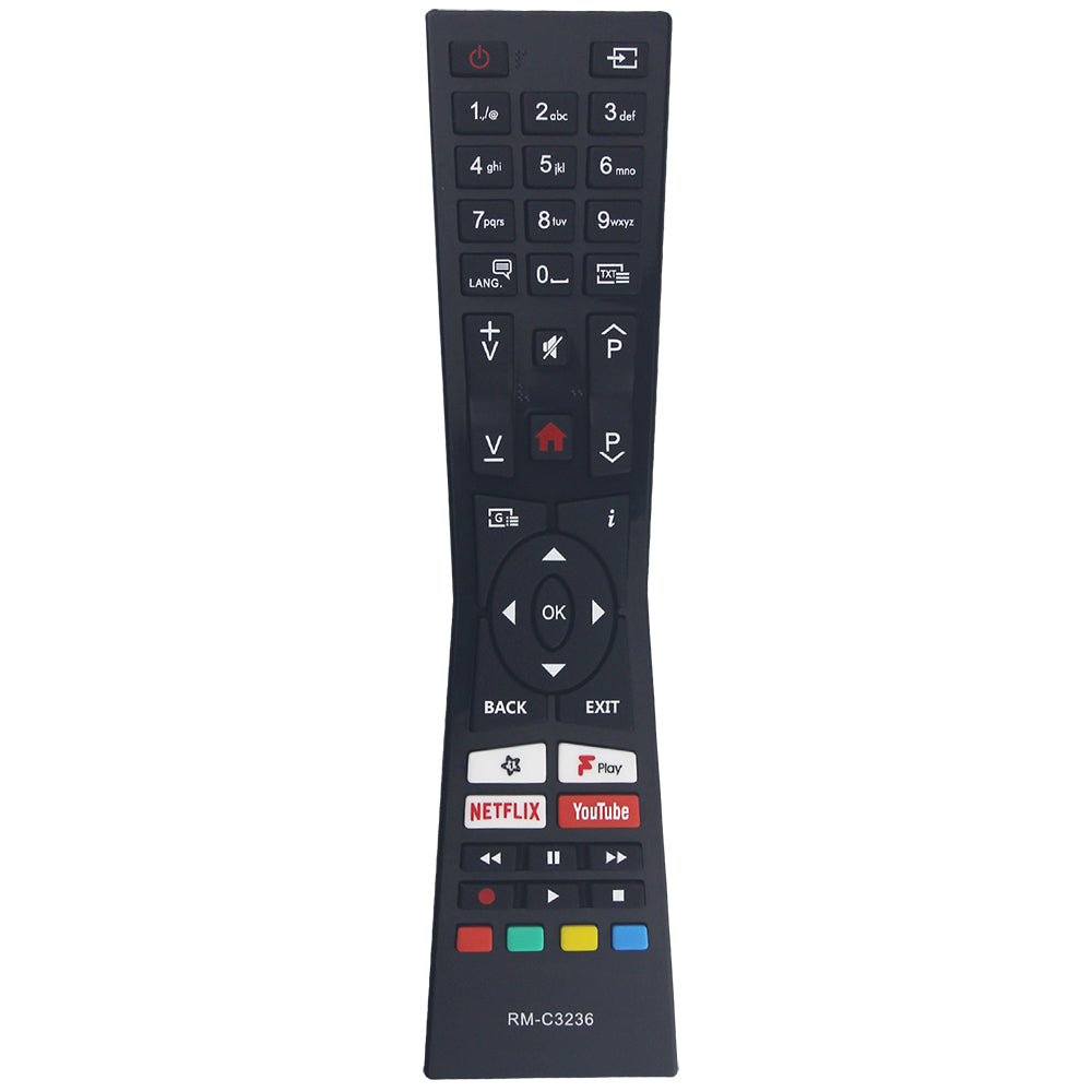 RM-C3236 Remote Control Replacement for JVC Smart 4K LED TV Youtube Netflix Fplay