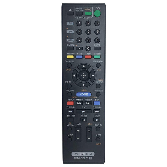 RM-ADP076 Remote Replacement For Sony Blu-ray Disc DVD Home Theater AV System BDVN890W