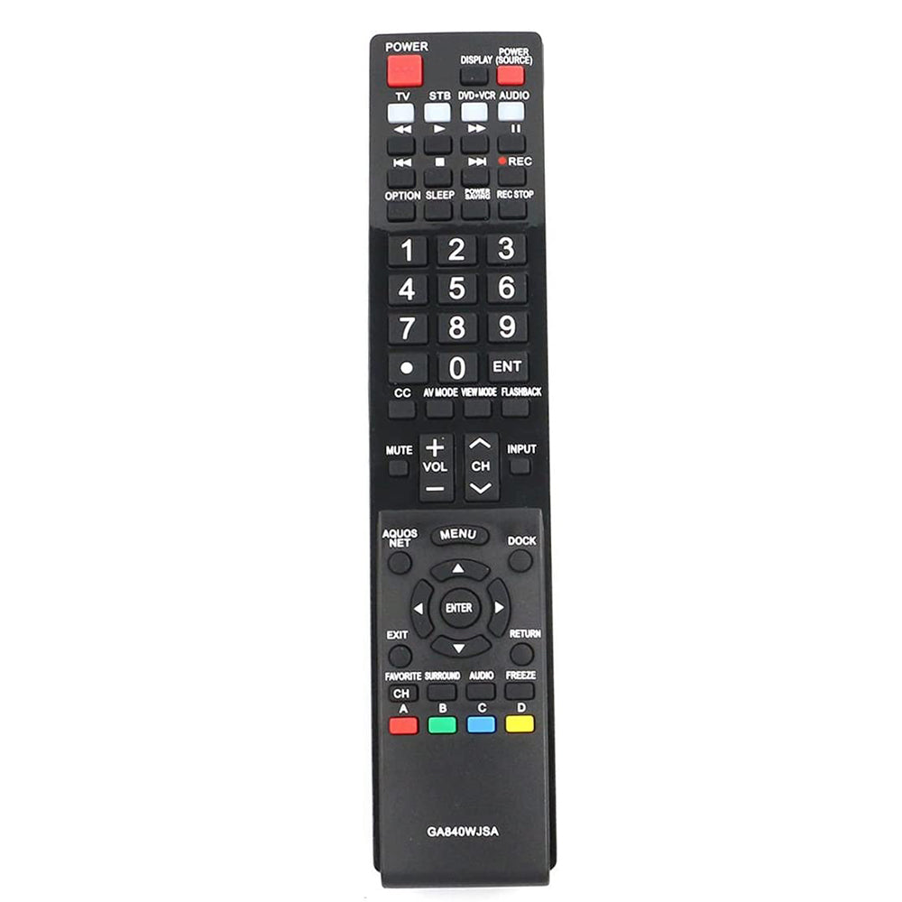 GA840WJSA Remote Replacement for Sharp LC-40LE810 LC-40LE820 Aquos TV
