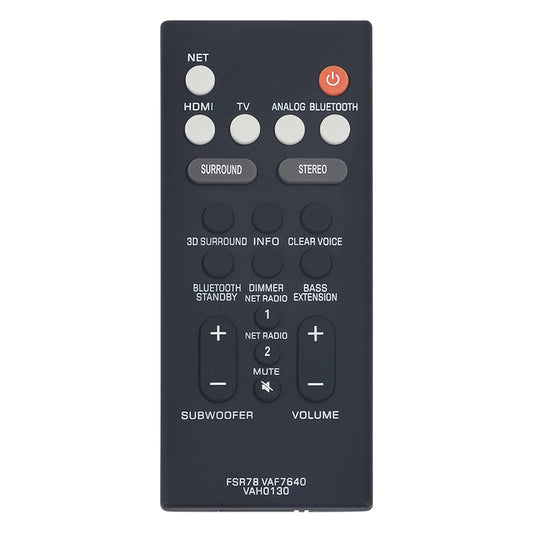 FSR78 VAF7640 VAH0130 Remote Control Replacement for Yamaha Sound Bar