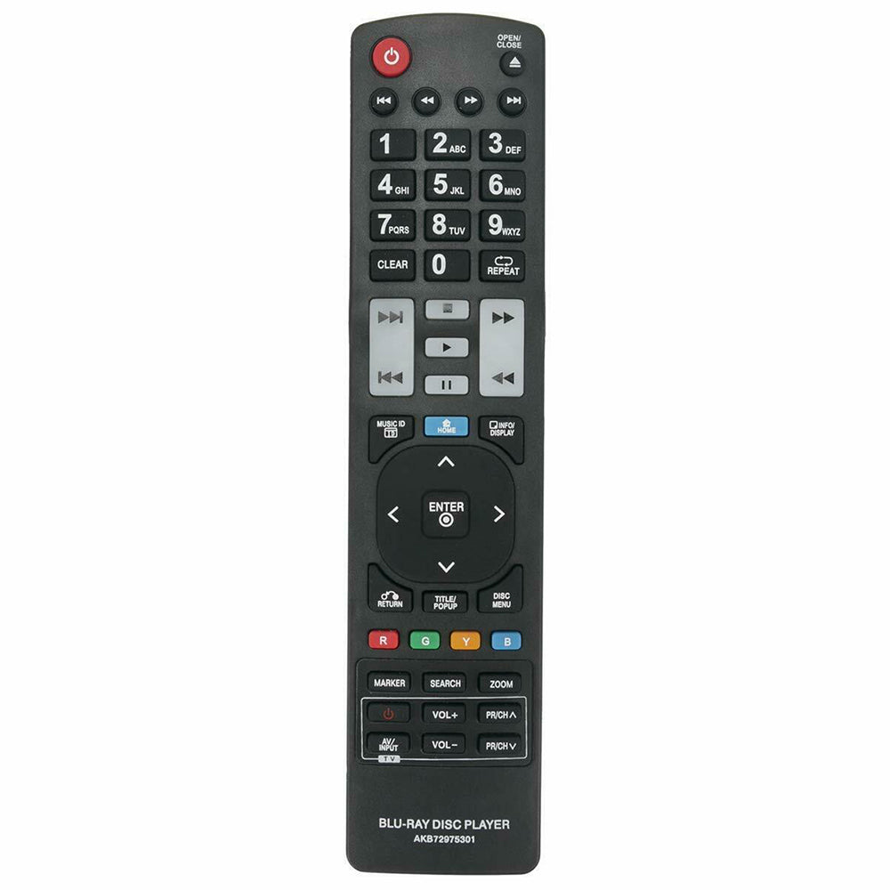 AKB72975301 Remote Replacement for LG Blu-ray Disc DVD Player BD550 BD560 BD565