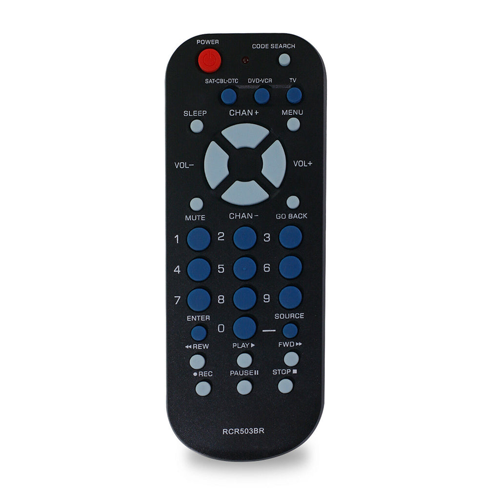 RCR503BR 3Device Universal Remote Replacement for RCA Multi Brands TVs VCRs DVD