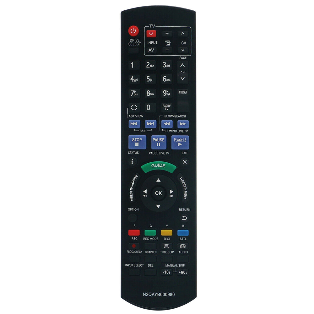 N2QAYB000980 Remote Replacement for Panasonic BluRay DVD DMRXW440GLK