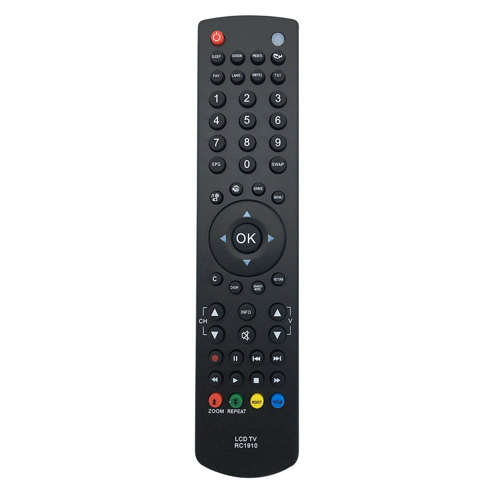 RC1910 Remote Control Replacement for Toshiba Luxor Sharp Sanyo LED TV D32151HD