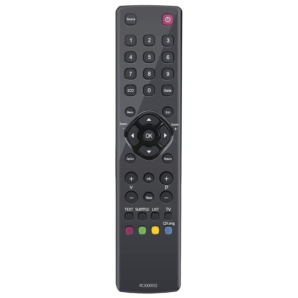 RC3000E02 Remote Replacement for TCL TV L19E4103 L40E3000F L46E5300F L48F3300F