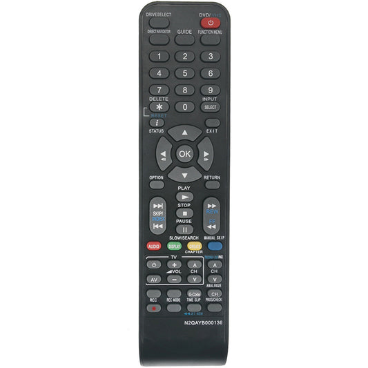 N2QAYB000136 Remote Replacement for Panasonic DVD DMREZ47V DMREZ47VGN
