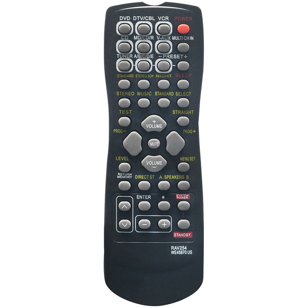 RAV254 WE45870US Remote Control Replacement for Yamaha AV Receiver RX-V496