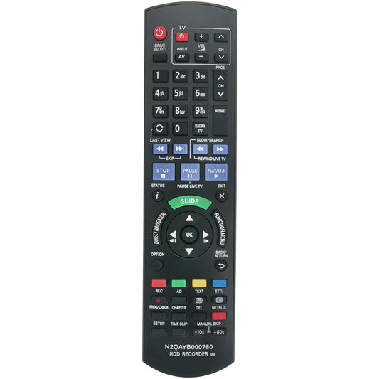 N2QAYB000780 sub N2QAYB000469 Remote Replacement for Panasonic HDD Recorder