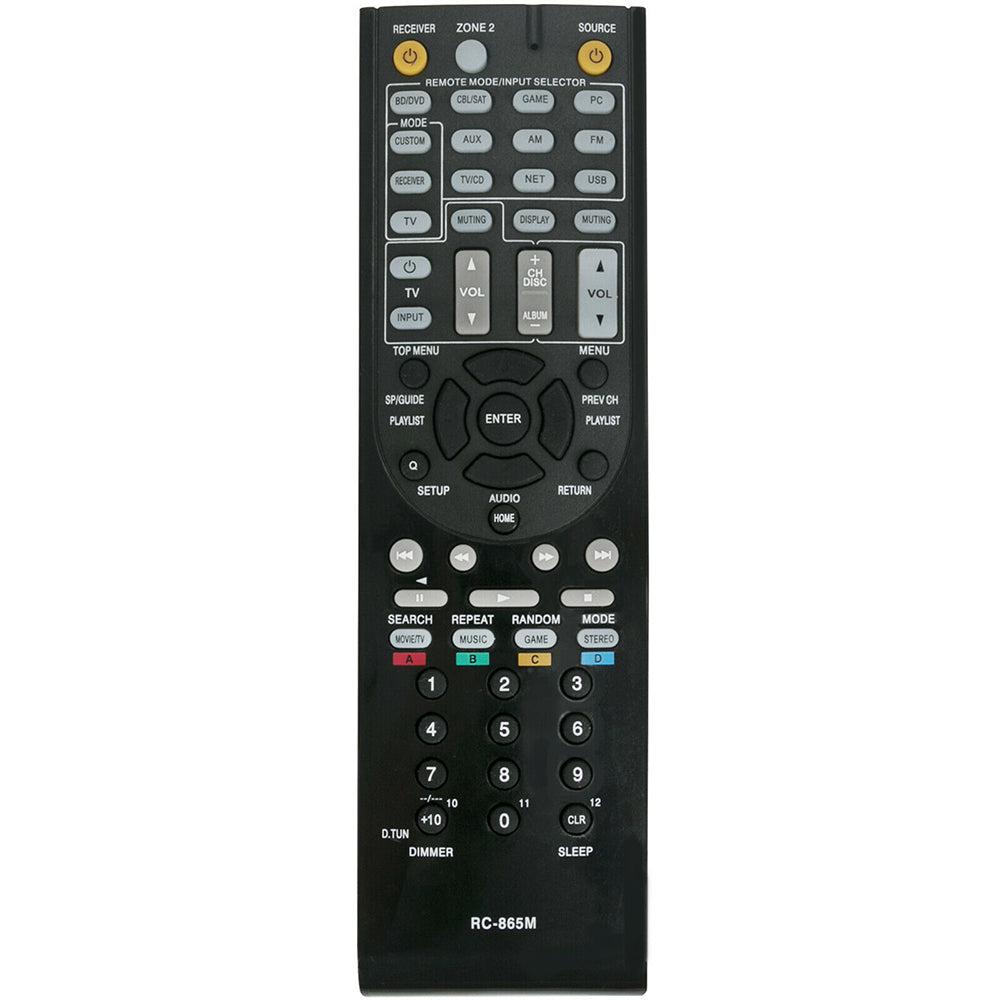 RC-865M RC865M Remote Replacementl for Onkyo AV Receiver TX-NR525 TXNR525