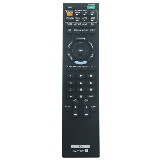 RM-YD035 Remote Replacement for Sony TV KDL-22BX300 KDL-32FA600