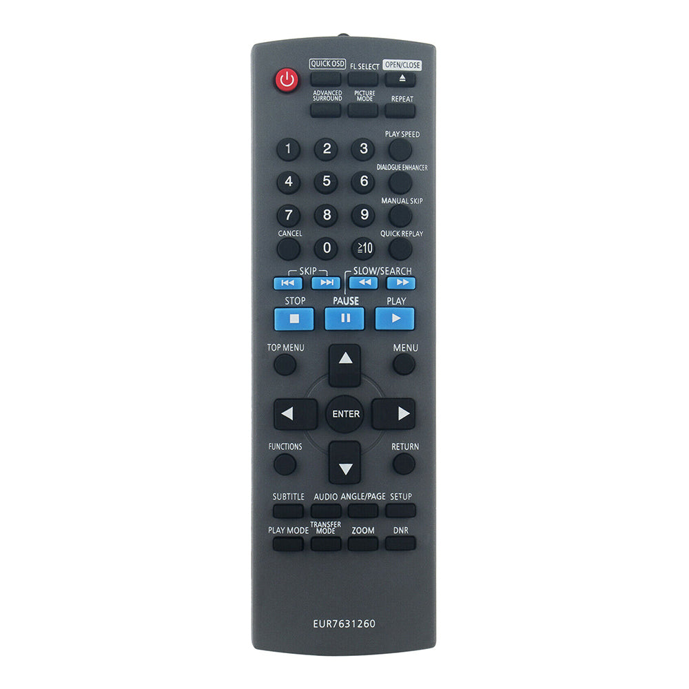 EUR7631260 UR76EC3103-8 Remote Replacement for Panasonic DVD Player