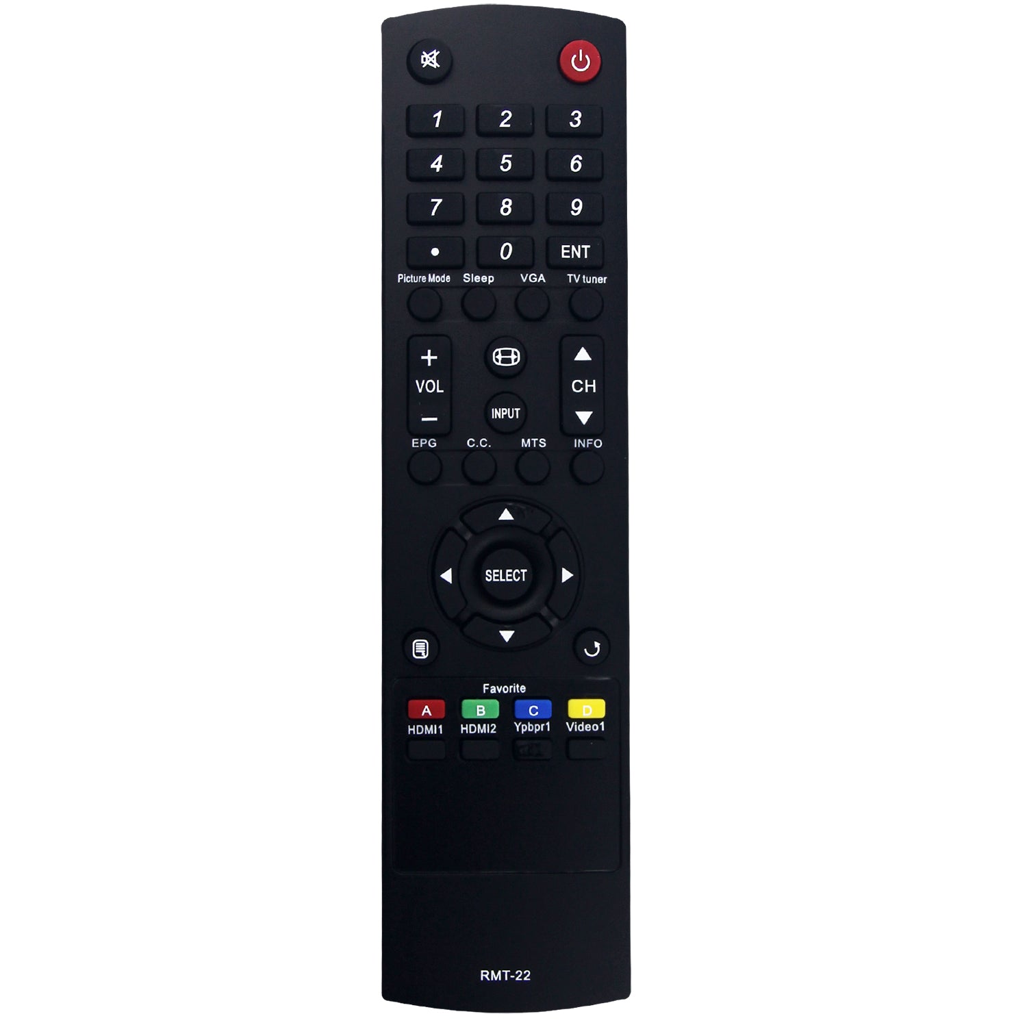 RMT-22 Remote Control Replacement for Westinghouse TV EW32S5UW UW32SC1W