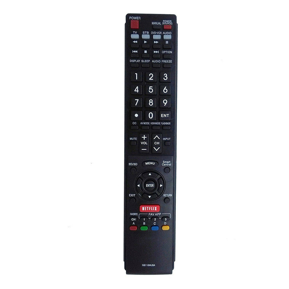 GB118WJSA Remote Control Replacement for Sharp Aquos TV LC60C6600U