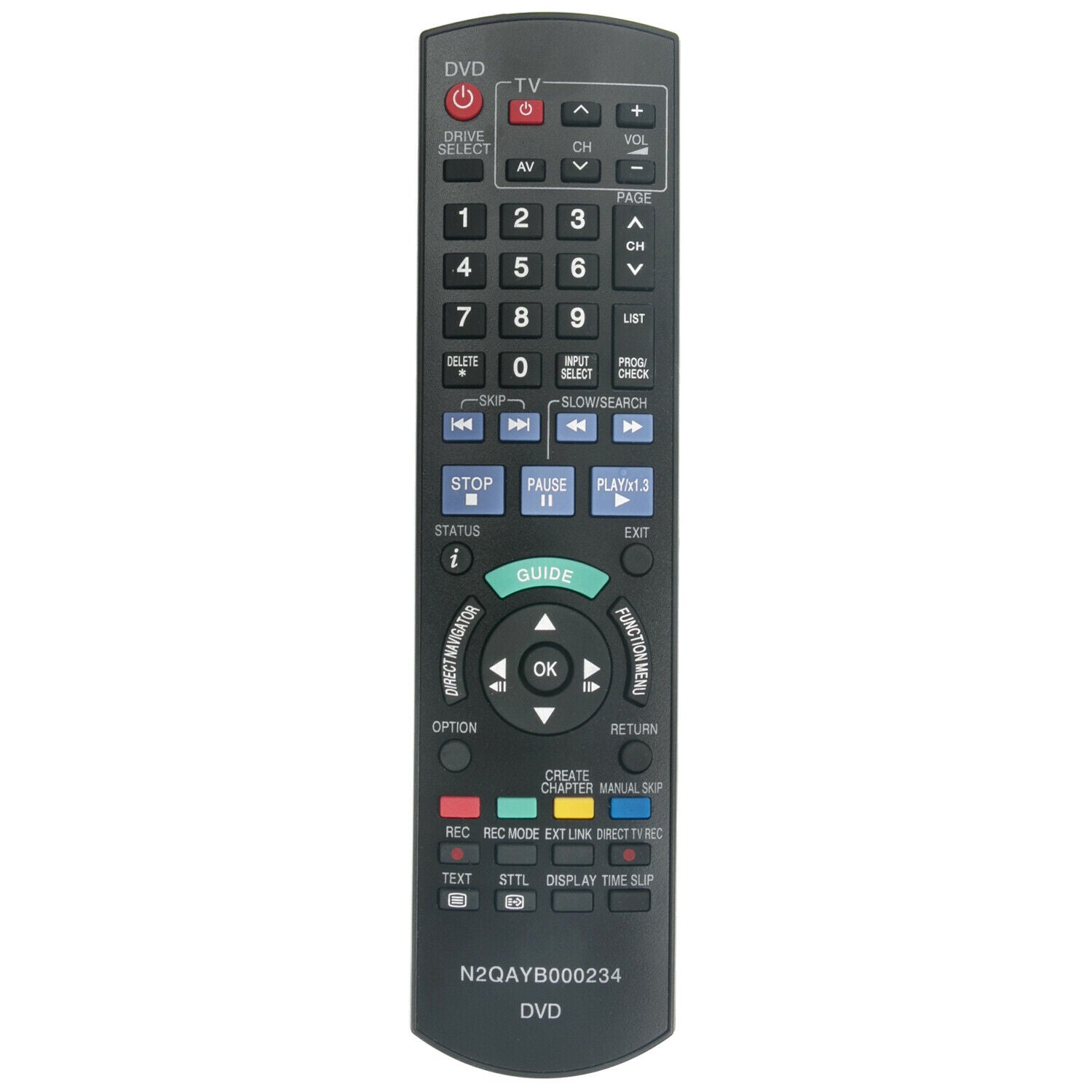 N2QAYB000234 Remote Control Replacement for Panasonic DVD-Recorder DMR-EX768