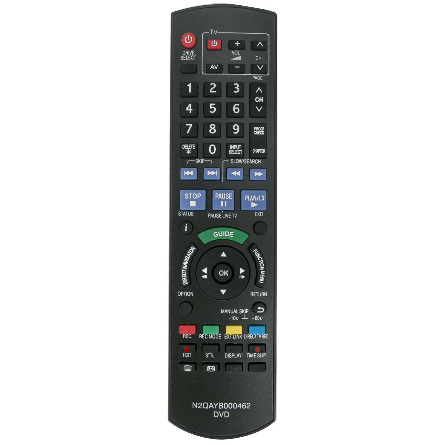 N2QAYB000462 Remote Replacement for Panasonic DVD DMR-EX86EB-K